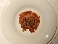 Abendessen Pasta Calamari