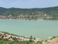 2019 07 19 Visegrad Blick auf das Donauknie Richtung Slowakei