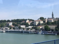 2019 07 21 Belgrad unser Schiff neben der Brankobrücke