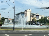 Neuer Springbrunnen bei Kreisverkehr