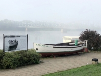 2019 08 22 Torun Brücke im Morgennebel