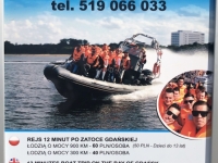 Werbung für Speedbootfahrt