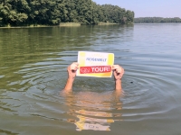 2019 08 25 Masurensee Sawinda Wielka Reisewelt on Tour geht baden
