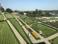 2019 08 27 Warschau Königsschloss Blick auf den Garten