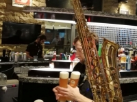 Saxophon als Ausstellungsstück