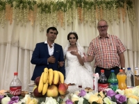 2019 09 29 Samarkand Brautpaar der Hochzeitsfeier