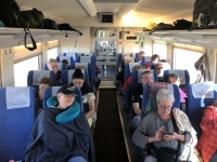 2019 10 02 Zugfahrt nach Taschkent gemütliche Sitze in unserer Klasse