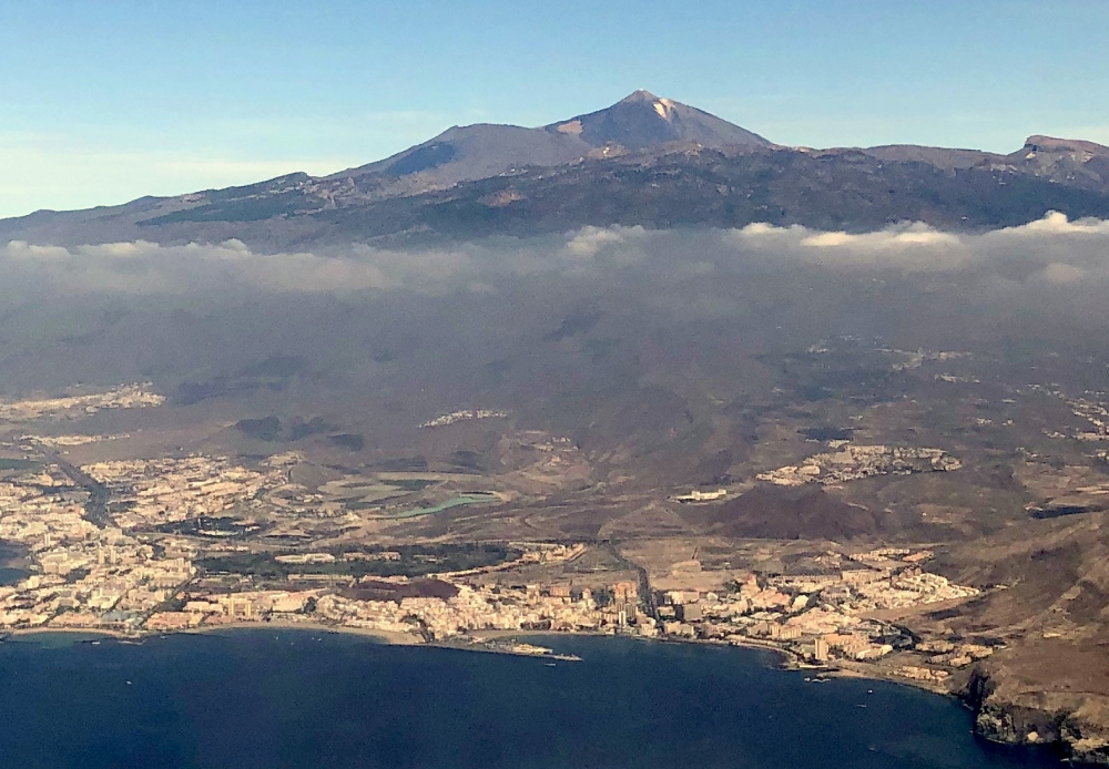 2019 10 19 Landeanflug Teneriffa mit Teide