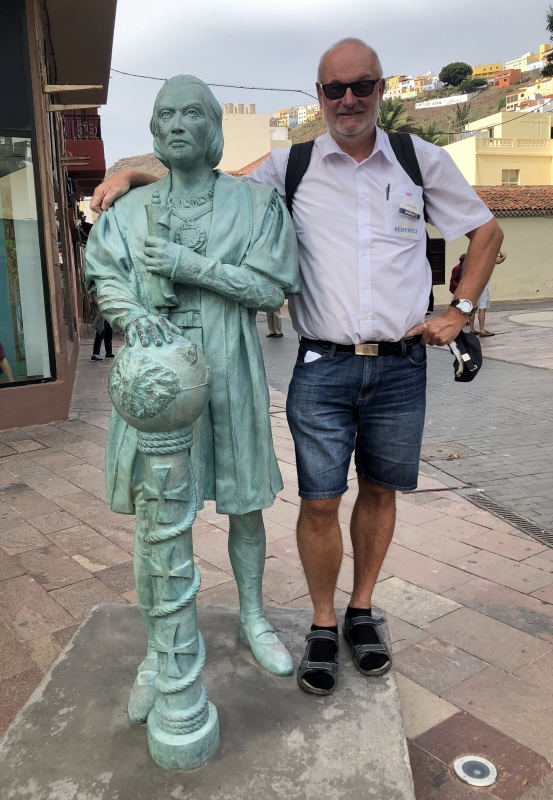 2019 10 25 Ausflug nach La Gomera Statue Christoph Columbus