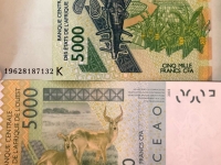 Senegal Währung CFA Franc BCEAO 5000 sind ca 7 Euro
