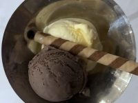 Dessert Eisbecher Schokolade Vanille