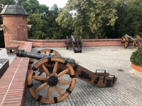 Kanonen in der Gartenanlage des Klosters