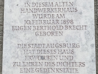Bert Brecht Geburtshaus Tafel