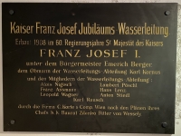 Hier war die Franz Josef Jubiläums Wasserleitung