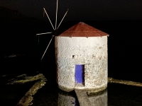 2021 05 26 Leros Windmühle bei Nacht