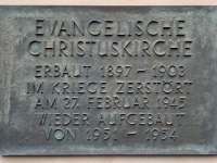 Evangelische Christuskirche Tafel