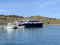 Unser Schiff Nikolaos X im Hafen