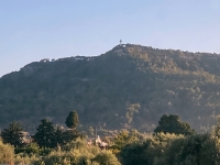 Filerimos Berg mit Betonkreuz