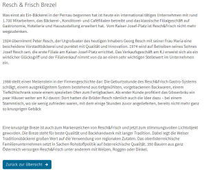 Resch & Frisch Homepage-Beschreibung