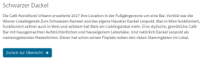 Schwarzer Dackel Homepage-Beschreibung