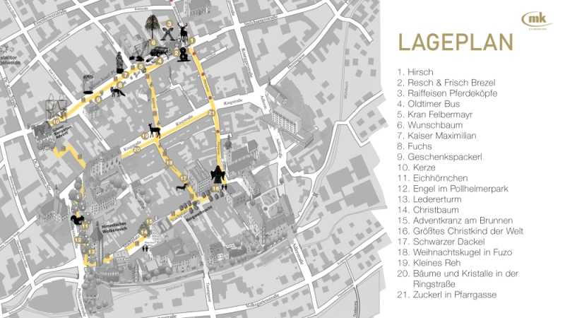 Welser Lichterpfad Stadtplan
