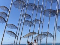 Regenschirm-Skulptur