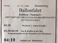 Tagesplan-Ballonfahrer