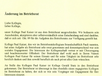 1995 07 07 Betriebsratsinfo neuer Betriebsrat Stutz