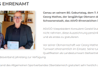 2023 02 07 ASVOÖ Online Ehrenzeichen in Gold für Georg Mathes