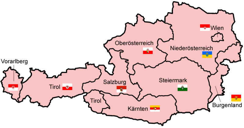 Österreich - Die 9 Bundesländer von Österreich