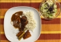 2021 02 04 Chicken Tandoori mit Reis und glacierten Karotten mit Zuckerhutsalat