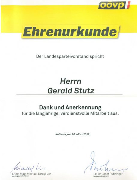 2012 03 20 Goldenes Ehrenzeichen der ÖVP OÖ
