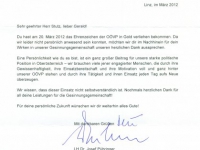 2012 03 20 Goldenes Ehrenzeichen der ÖVP OÖ - Schreiben