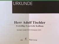 Urkunde Ehrenpreis 2005 Platz 1
