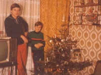 1977 Weihnachten mit Bruder