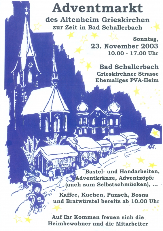 2003 11 23 Adventmarkt Altenheim Grieskirchen