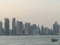 2018 04 08 Doha Museum islamische Kunst mit Blick auf Skyline