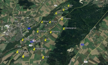 Rüstorf mit seinen 16  Ortschaften