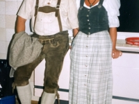 1999 07 09 Bezirksturnfest Neumarkt Volkstanzabend kurze Pause mit Gattin Ingrid