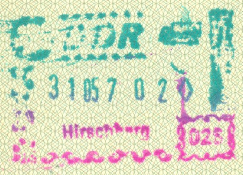 1987 05 31 DDR Hirschberg - Einreise