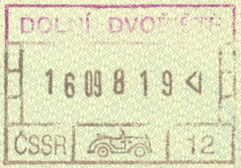 1988 09 16 Tschechoslowakei - Einreise