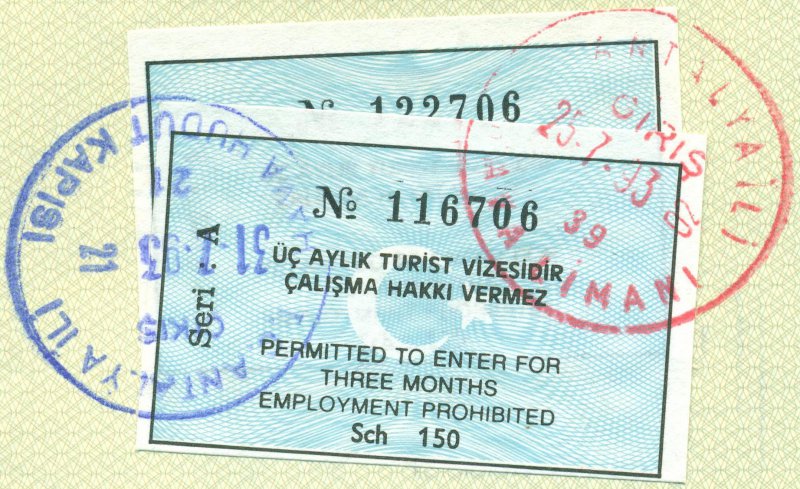 1993 07 25_31 Türkei Antalya - Ein und Ausreise