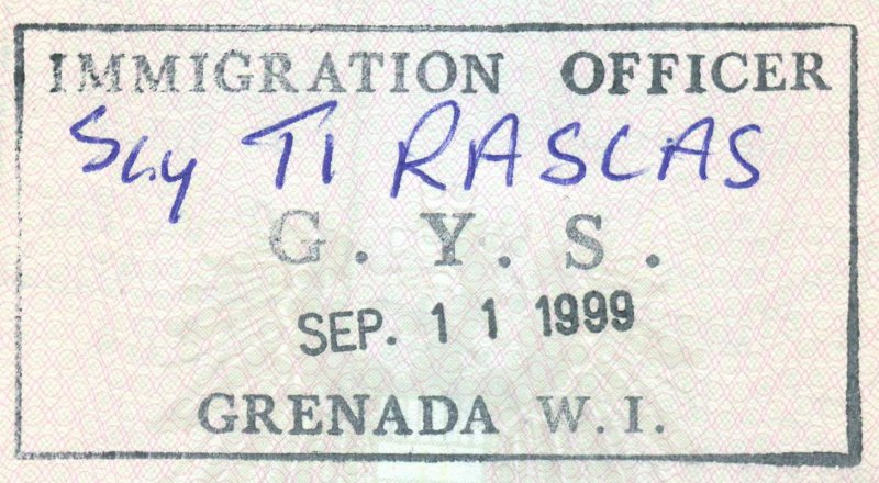 1999 09 11 Grenada - Einreise