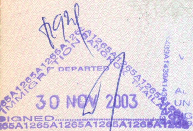 2003 11 30 Thailand Bangkok - Ausreise