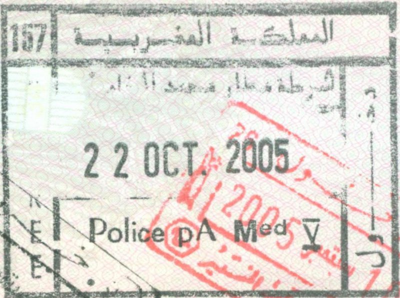 2005 10 22 Marokko - Einreise