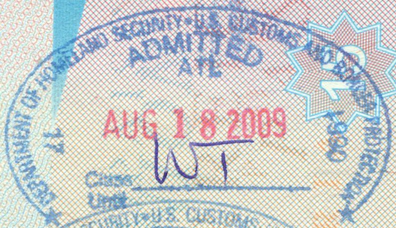 2009 08 18 USA Atlanta - Einreise