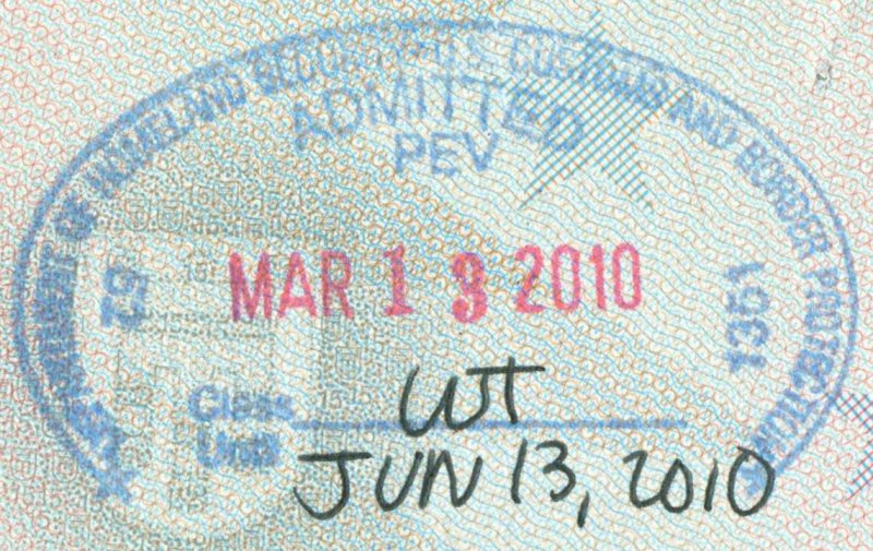 2010 03 13 USA Fort Lauderdale - Einreise