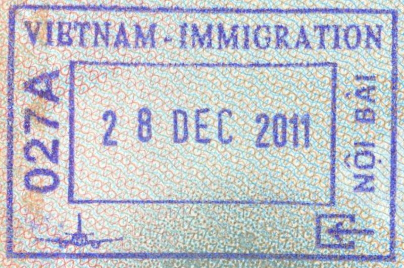 2011 12 28 Vietnam Hanoi - Einreise