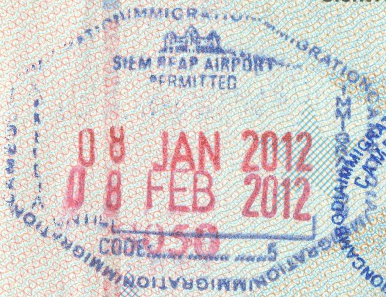2012 01 08 Kambodscha Siem Reap - Einreise