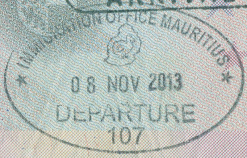 2013 11 08 Mauritius - Ausreise